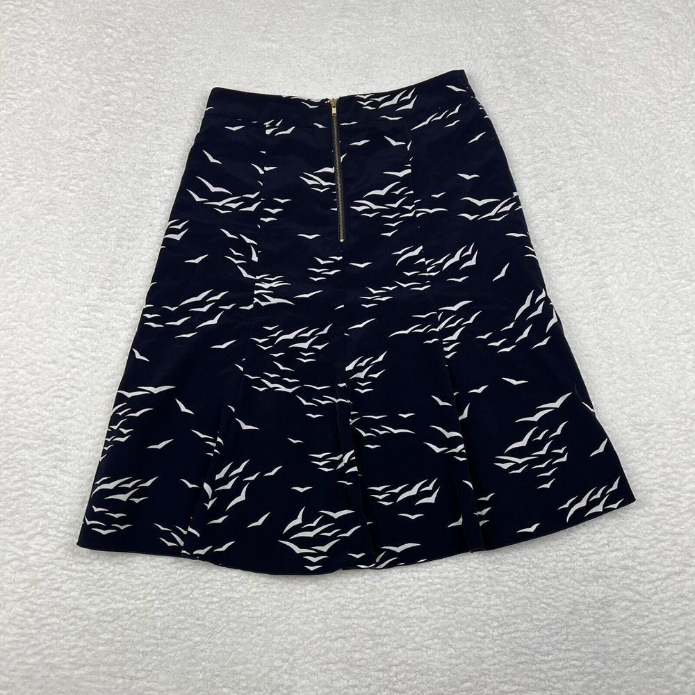 Navy and White Patterned Women's Skirt